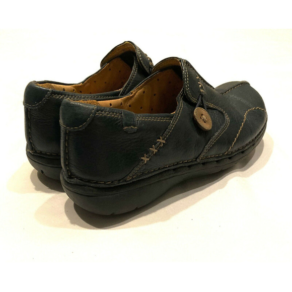 Un Structured Textured Flat Clarks Slip On Shoes 5 - Picture 2 of 8